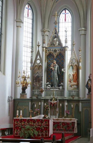 Hochaltar Der Pfarrkirche Antonius Von Padua Voloder Kroatien — Stockfoto