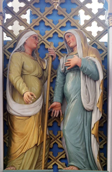 Visite Autel Vierge Marie Dans Église Paroissiale Saint Antoine Padoue — Photo