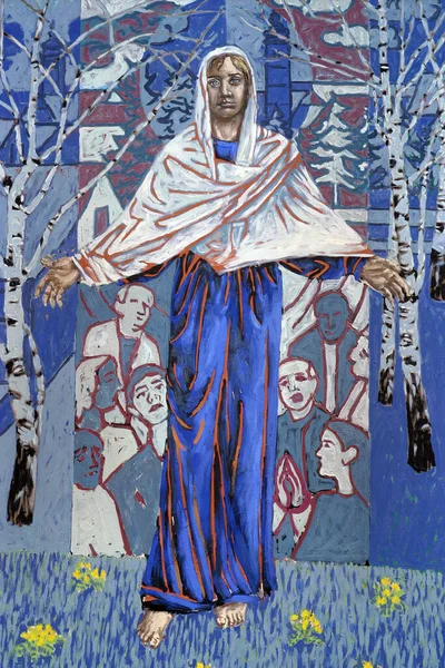 Madonna Pittura Nella Chiesa San Giuseppe Varazdin Croazia — Foto Stock