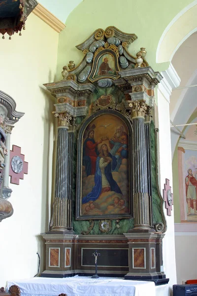 Altar Santísima Trinidad Iglesia Parroquial Santa Catalina Alejandría Zagorska Sela —  Fotos de Stock