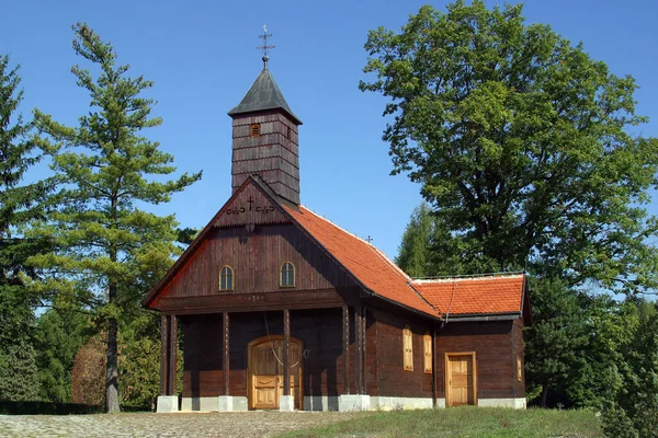 Wooden Chapel Holy Spirit Lucelnica Croatia — Stock Photo, Image
