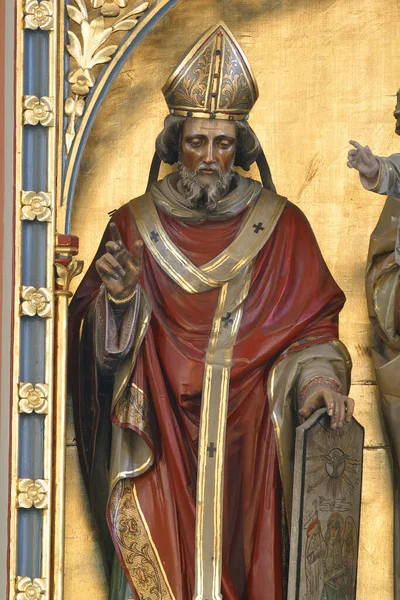 Saint Cyril Een Standbeeld Een Hoog Altaar Parochiekerk Van Saint — Stockfoto