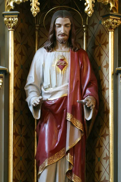 Sacred Heart Jesus Altar Saint Joseph Parish Church Slatina Croatia — Stock Photo, Image