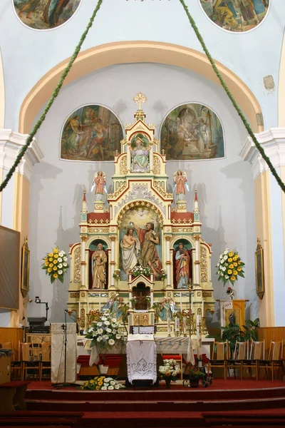 Altar Mayor Iglesia Parroquial San Juan Bautista Sveti Ivan Zelina —  Fotos de Stock