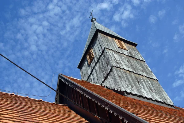 Houten Kapel Van Heiligen Fabian Sebastian Letovanic Kroatië — Stockfoto