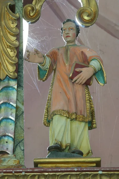 Statue Eines Heiligen Auf Einem Hochaltar Der Georgskapelle Psarjevo Gornje — Stockfoto
