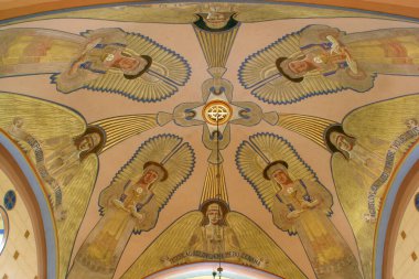 Hırvatistan 'ın Oroslavlje kentindeki Bakire Meryem Kilisesi' nde melekler ve tavan freski