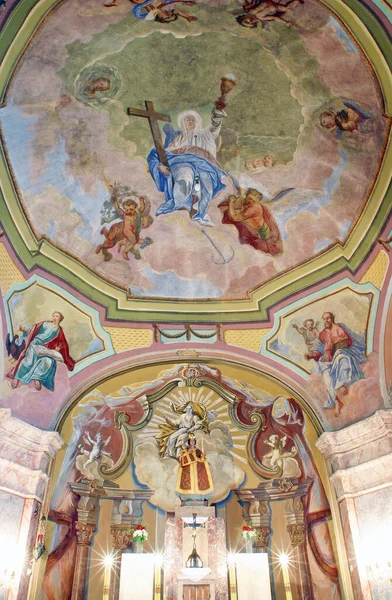 Techo Fresco Iglesia Parroquial Asunción Virgen María Oroslavlje Croacia —  Fotos de Stock