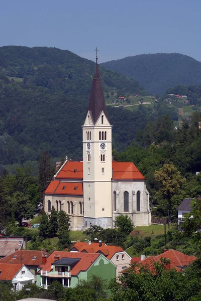 Die Pfarrkirche Sankt Nikolaus Krapina Kroatien — Stockfoto
