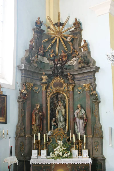 Altar Our Lady Lourdes Saint Catherine Alexandria Church Krapina Croatia — Stock Photo, Image