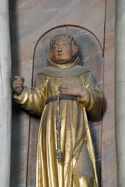 Patung Santo Altar Santo Antonius Dari Padua Gereja Santa Katarina — Stok Foto