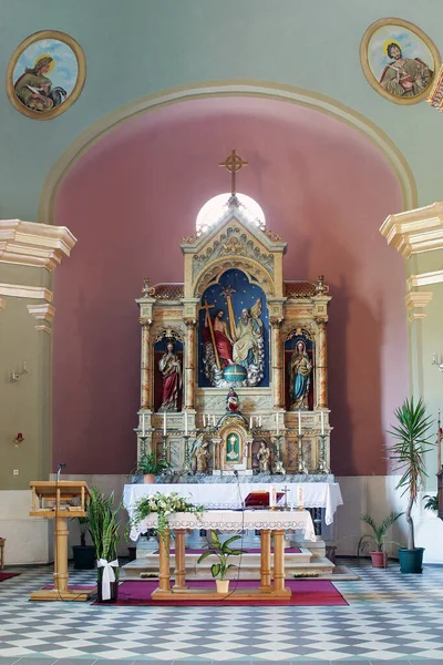 Altar Principal Igreja Santíssima Trindade Krapinske Toplice Croácia — Fotografia de Stock