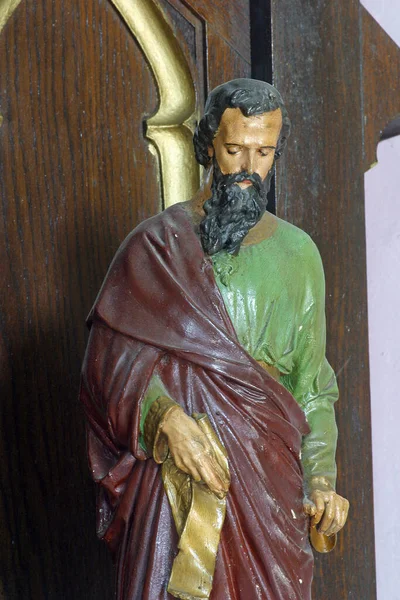Paulus Statue Auf Dem Altar Des Heiligen Valentin Der Dreifaltigkeitskirche — Stockfoto