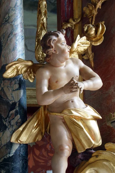 Statua Dell Angelo Sull Altare Maggiore Della Chiesa Parrocchiale Helena — Foto Stock