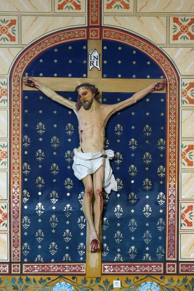 Crucifijo Iglesia Parroquial Santa Elena Zabok Croacia —  Fotos de Stock