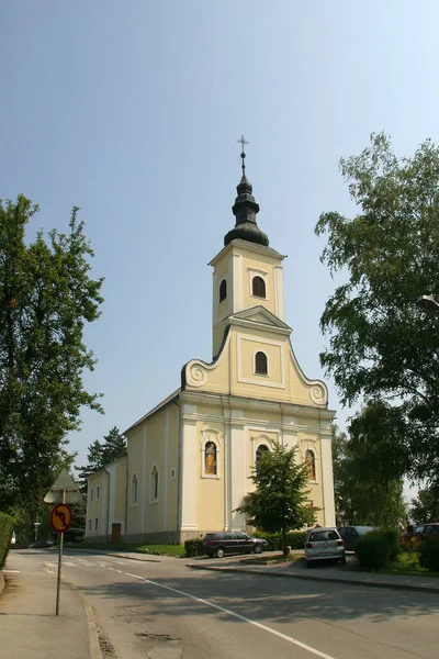 Εκκλησία Της Ενορίας Αγίας Ελένης Στο Ζαμπόκ Της Κροατίας — Φωτογραφία Αρχείου