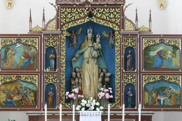 Altar Mayor Iglesia Parroquial Iglesia Nuestra Señora Los Milagros Ostarije — Foto de Stock