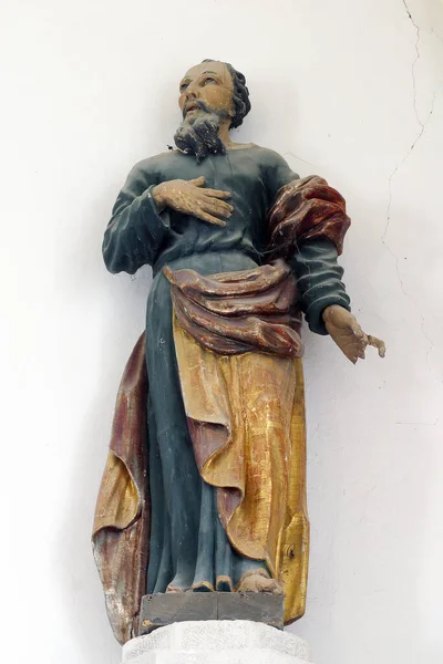 Павел Статуя Приходской Церкви Церкви Девы Марии Мирликийской Остарье Хорватии — стоковое фото