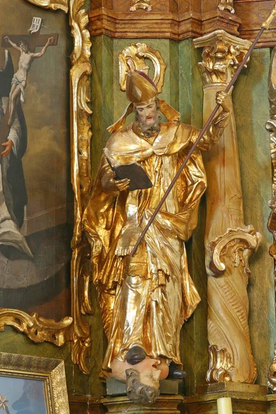 Άγιος Βαλεντίνος Άγαλμα Στο Βωμό Του Αγίου Βικέντιου Ferrer Στην — Φωτογραφία Αρχείου