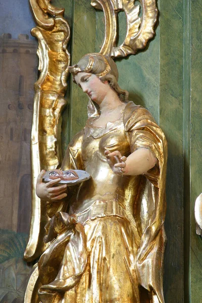 Saint Lucia Statue Altar Barbara Peter Parish Church Sveti Petar — Stock Photo, Image