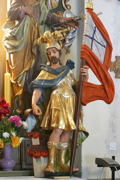 Florian Figura Ołtarzu Matki Bożej Bolesnej Kościele Parafialnym Piotra Sveti — Zdjęcie stockowe