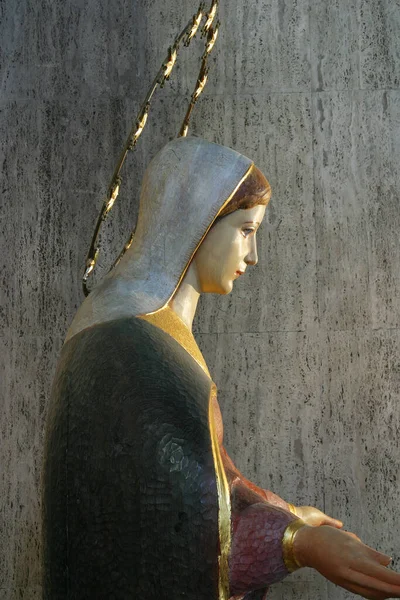 Imaculada Conceição Virgem Maria Estátua Igreja Paroquial Santo António Pádua — Fotografia de Stock