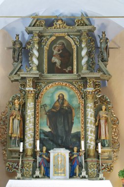 Münzevi Aziz Anthony Sunağı Hırvatistan 'ın Petrovina kentindeki Aziz Peter Kilisesi' nde