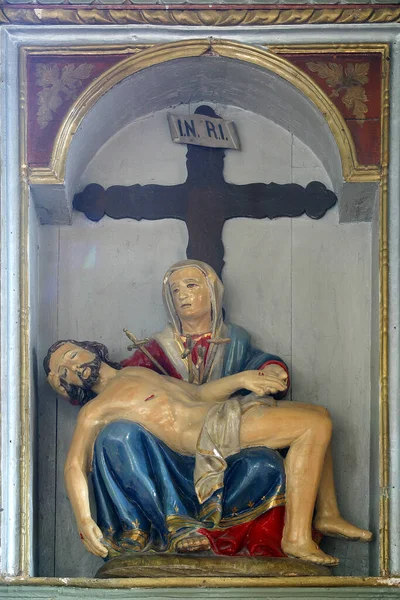 Altar Our Lady Sorrows Församlingskyrkan Saint Peter Petrovina Kroatien — Stockfoto