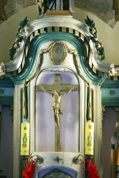 Σταύρωση Στον Υψηλό Βωμό Στην Ενοριακή Εκκλησία Του Sveti Antun — Φωτογραφία Αρχείου