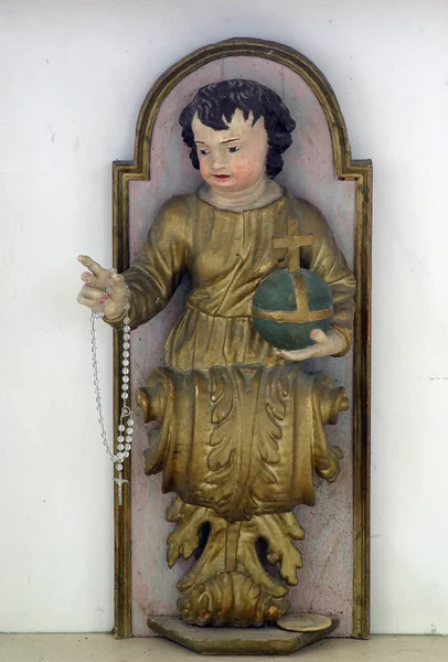 Engel Standbeeld Het Hoge Altaar Parochiekerk Van Sint Antonius Kluizenaar — Stockfoto