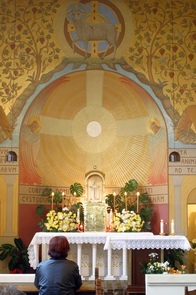 克罗地亚萨格勒布的Corpus Domini教堂 — 图库照片