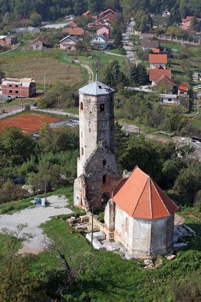 Ruïnes Van Middeleeuwse Kerk Van Martin Martin Breg Dugo Selo — Stockfoto