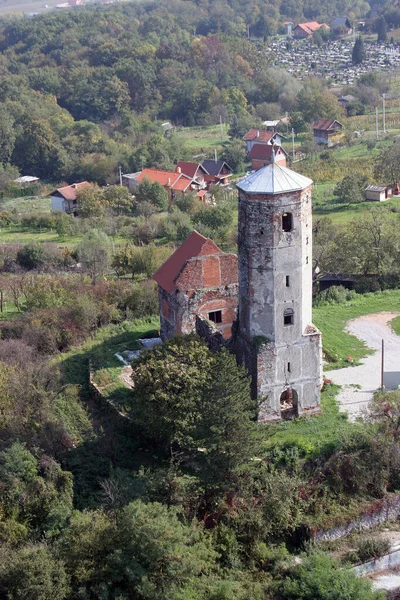 Руїни Середньовічної Церкви Святого Мартіна Мартін Брег Дуго Село Хорватія — стокове фото