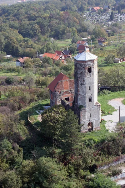 Ruiny Średniowiecznego Kościoła Marcina Martin Breg Dugo Selo Chorwacja — Zdjęcie stockowe