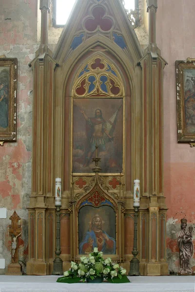 Altar São Floriano Igreja Paroquial Santo António Pádua Bukevje Croácia — Fotografia de Stock