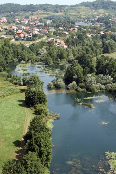 Gyönyörű Táj Mreznica Folyó Duga Resa Horvátország — Stock Fotó