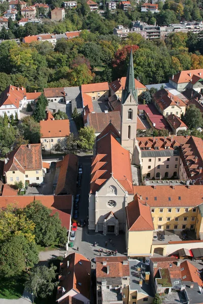 Францисканская Церковь Святого Франциска Ассизского Каптоле Загребе Хорватия — стоковое фото
