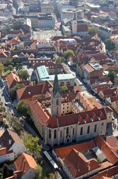 Iglesia Franciscana San Francisco Asís Kaptol Zagreb Croacia —  Fotos de Stock