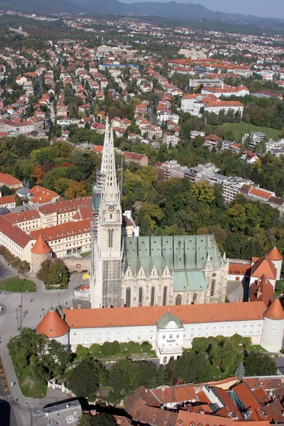 Katedra Wniebowzięcia Nmp Zagrzebiu Chorwacja — Zdjęcie stockowe