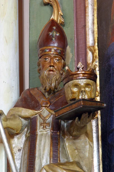 Sfântul Francisc Borgia Statuie Altarul Adorației Magilor Biserica Parohială Ana — Fotografie, imagine de stoc