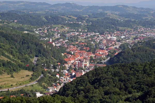 Ciudad Krapina Vista Panorámica Región Zagorje Croacia — Foto de Stock