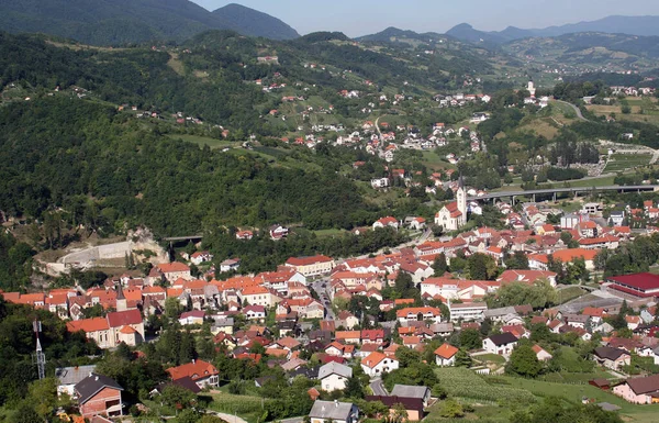 Ciudad Krapina Vista Panorámica Región Zagorje Croacia — Foto de Stock