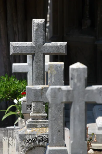 Krzyże Starym Cmentarzu Dubrowniku Boninovo Chorwacja — Zdjęcie stockowe