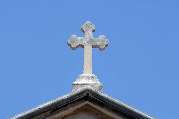 Cruz Antigo Cemitério Dubrovnik Boninovo Croácia — Fotografia de Stock