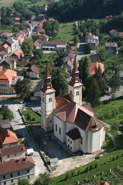 Hırvatistan 'ın Pregrada kentinde Bakire Meryem Varsayımı Kilisesi