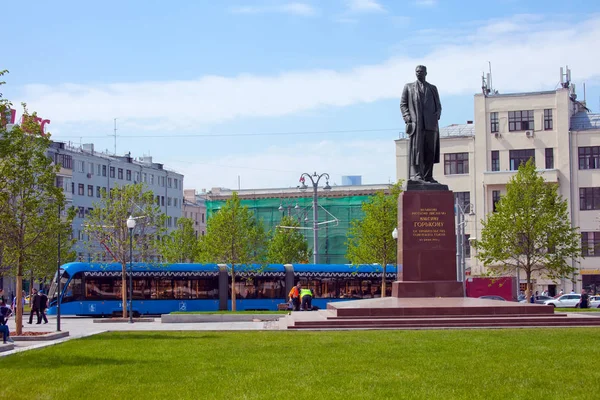 Moscow Federacja Rosyjska Maja 2018 Tverskaya Zastava Plac Pomnik Pisarza — Zdjęcie stockowe