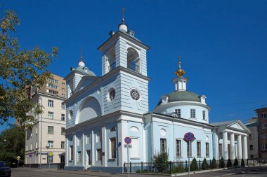 Moskova. Mogiltsy Bolshoy Vlasyevsky Lane Moskova Merkezi Theotokos Dormition Kilisesi.