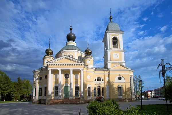 Russische Orthodoxe Kathedraal Van Dormition Kleine Provinciale Stad Myshkin Bouwen — Stockfoto