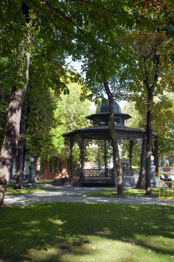 Hermitage Bahçe sonbaharda Moskova Arbor'da büyük dövme görmek