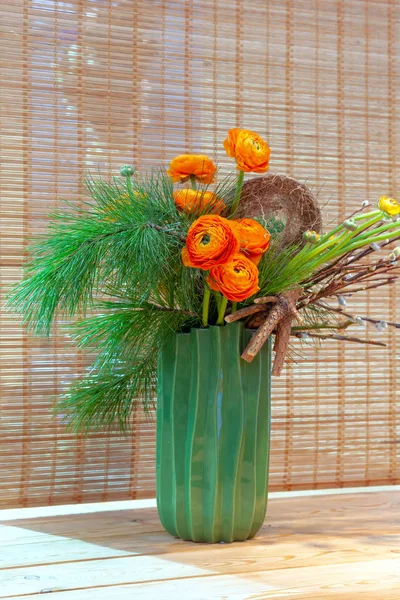 Ikebana Ιαπωνικό Παραδοσιακό Floral Ρύθμιση — Φωτογραφία Αρχείου